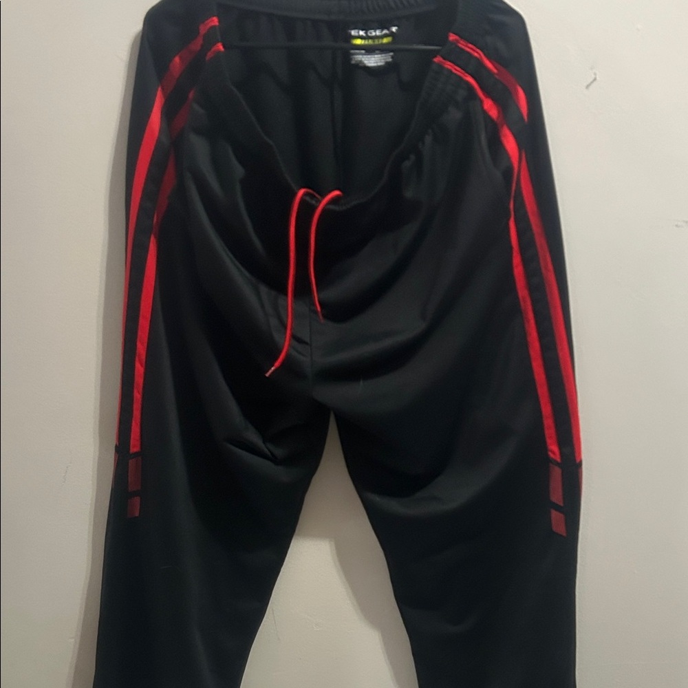 Tek Gear Black Joggers with Red Accents - Picture 6 of 9